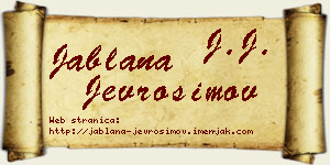 Jablana Jevrosimov vizit kartica